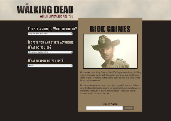 The Walking Dead Character Quiz